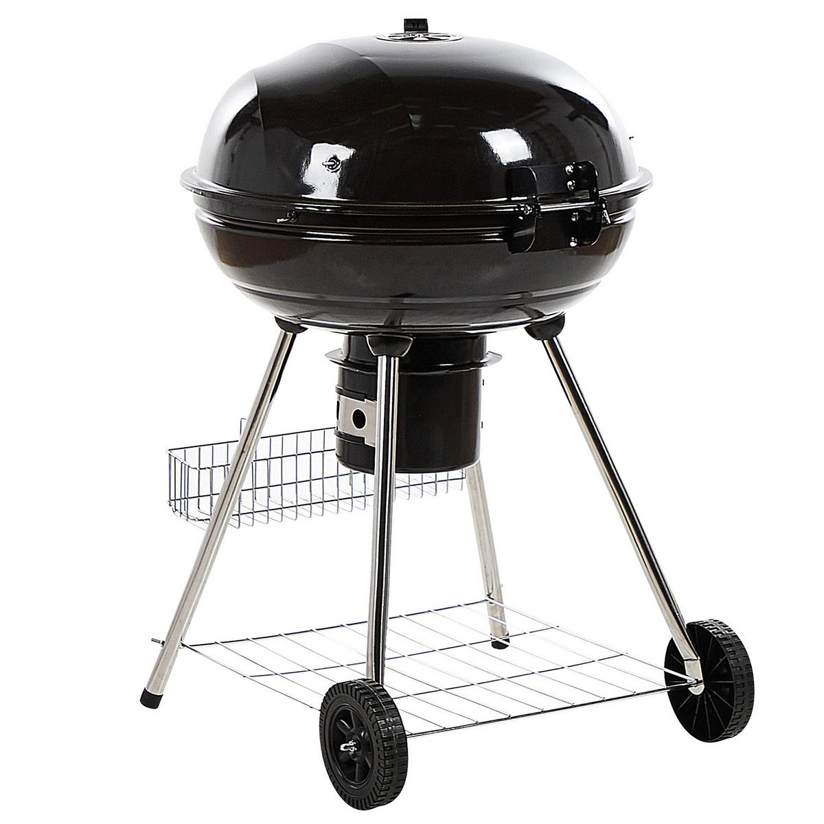 HOLZKOHLE-KUGELGRILL Stah schwarz Marapi - Schwarz, Metall (59/92/58cm)