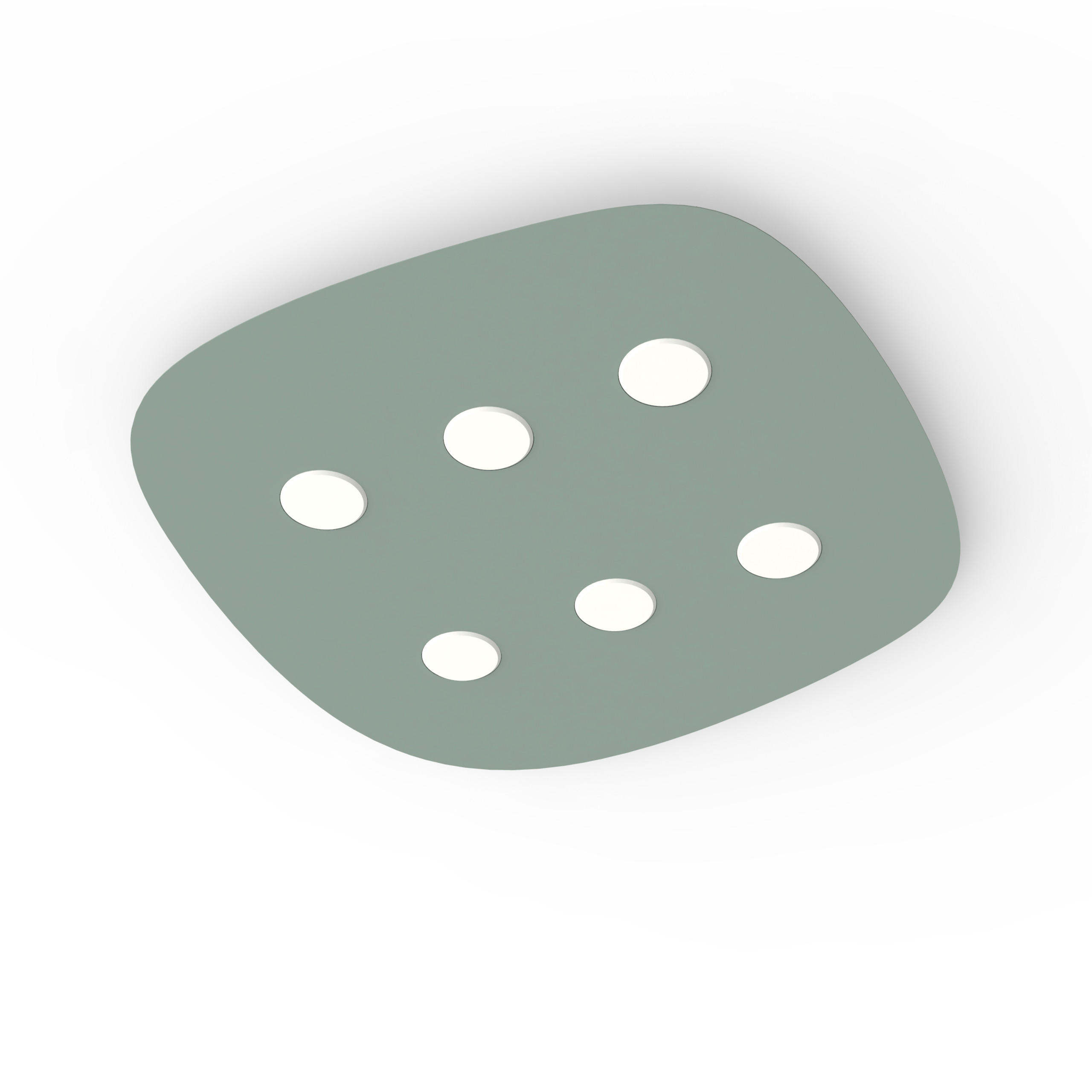 DECKENLEUCHTE River Free X6 - Grün, Metall (40/55/4cm) - Lumicom