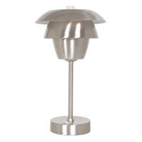 TISCHLEUCHTE Bordlampe Silber Metall - Silberfarben, Metall (18/18/31cm)