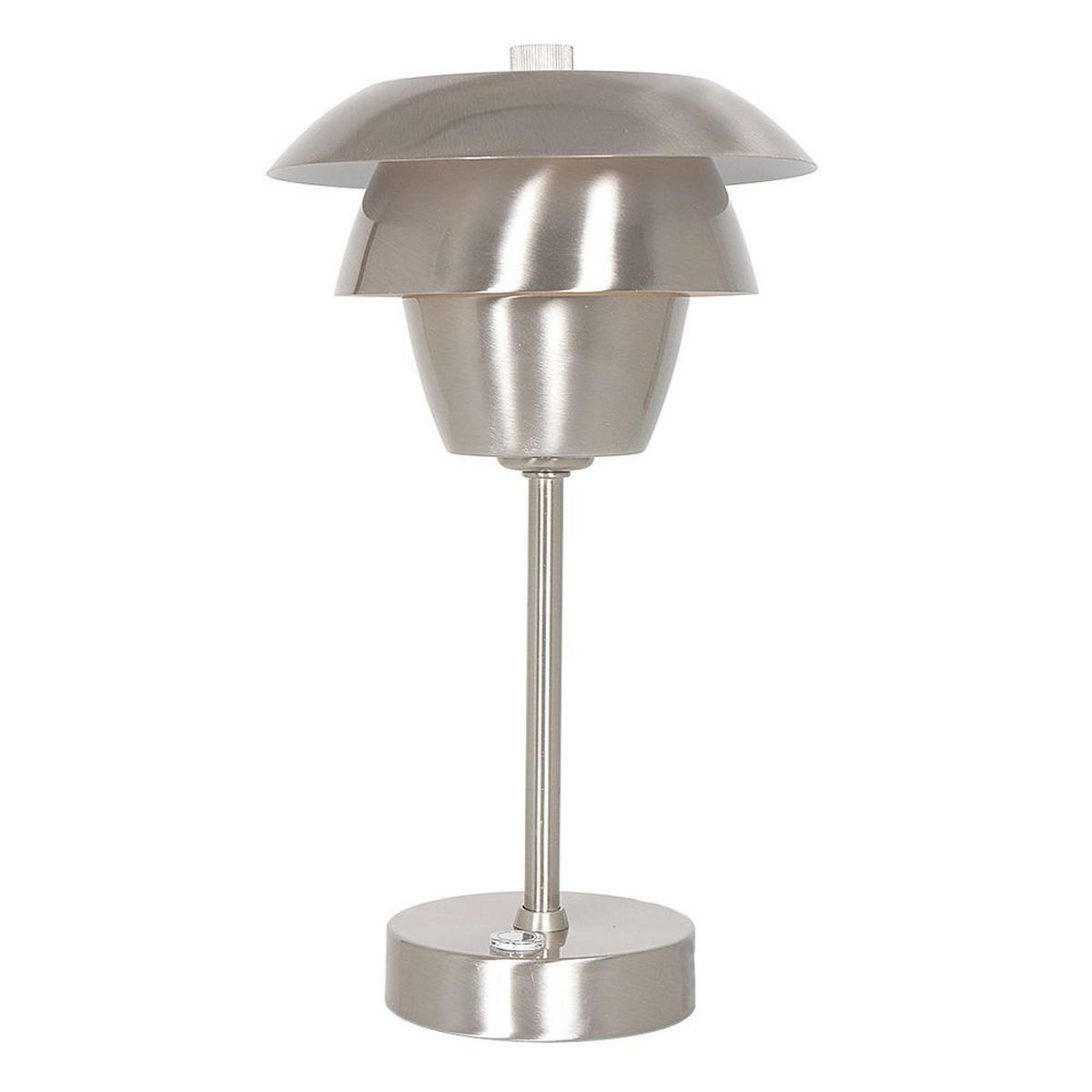 TISCHLEUCHTE Bordlampe Silber Metall - Silberfarben, Metall (18/18/31cm)