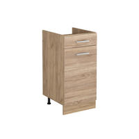 DULAP DE BAZĂ DE BUCĂTĂRIE R-Line, Sonoma/Stejar auriu, 40 cm fără blat de lucru - stejar miere/stejar Sonoma, compozit lemnos (40/81.6/46cm) - Vicco
