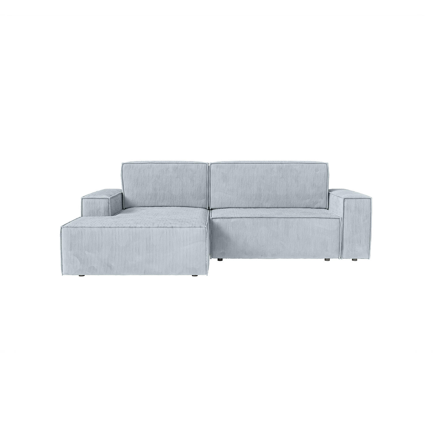 ECKSOFA Kokko mit Schlaffunktion, Blaugrau - Blaugrau, Textil (267/167cm) - Fedve