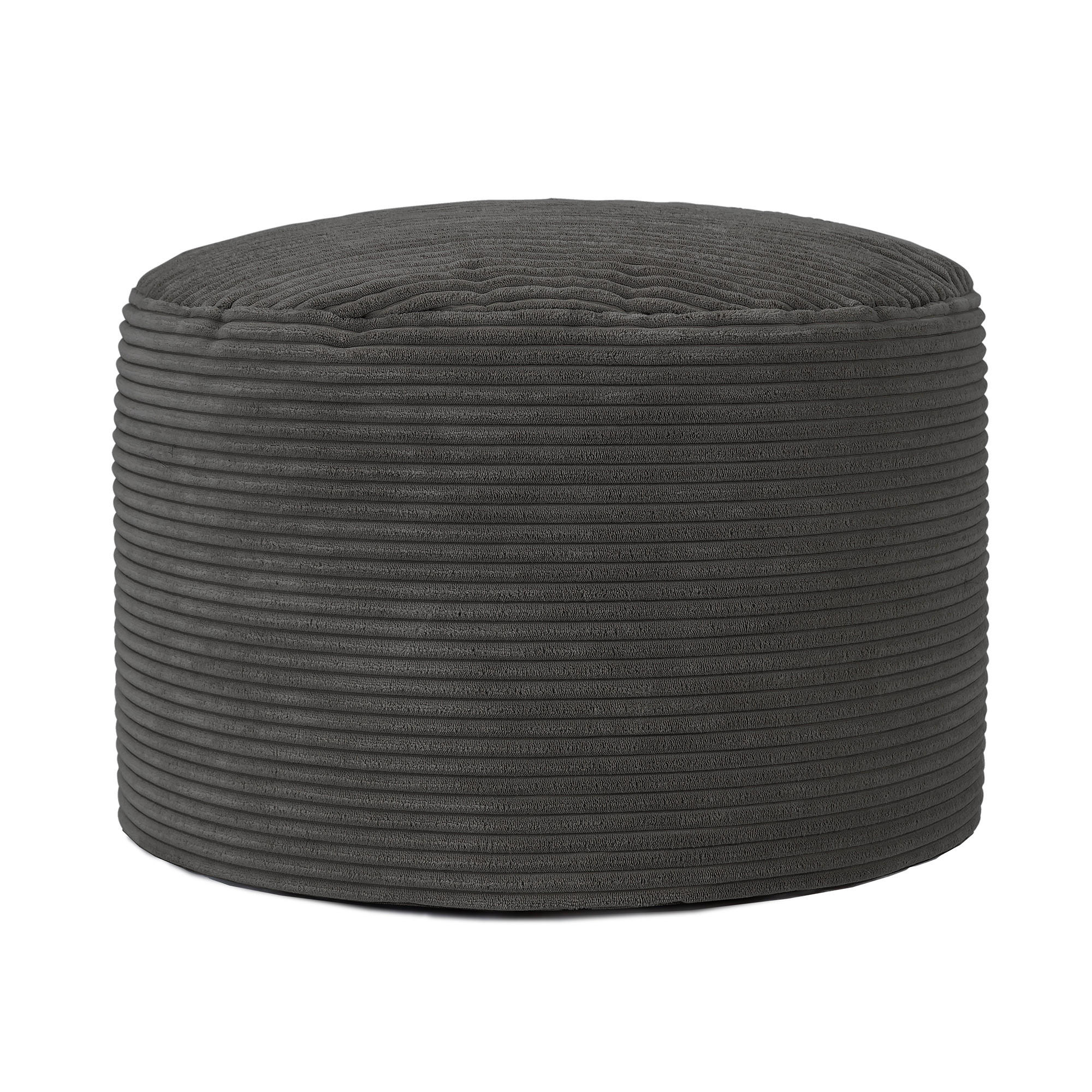 SITZPOUF Rund Milano - Schieferfarben/Anthrazit, Textil (55/35/55cm) - icon