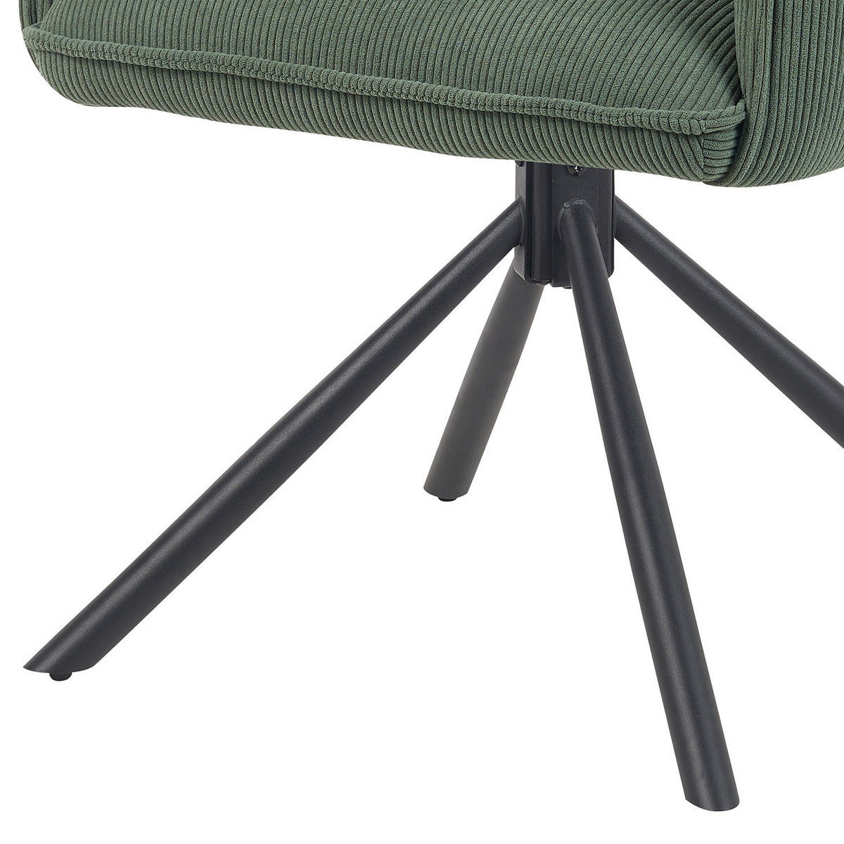 ARMLEHNSTUHL Mika-Nevio - Schwarz/Grün, Textil/Metall (60/88/63cm) - DUBI Möbel