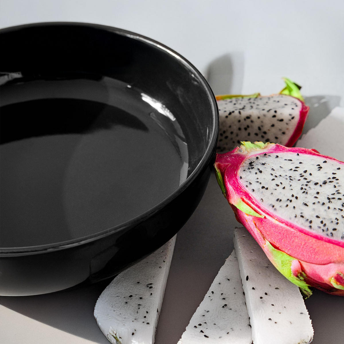 TELLER-SET VICTO 6-tlg Suppenteller - Schwarz Hochglanz, Keramik (18/5/18cm) - KONSIMO®