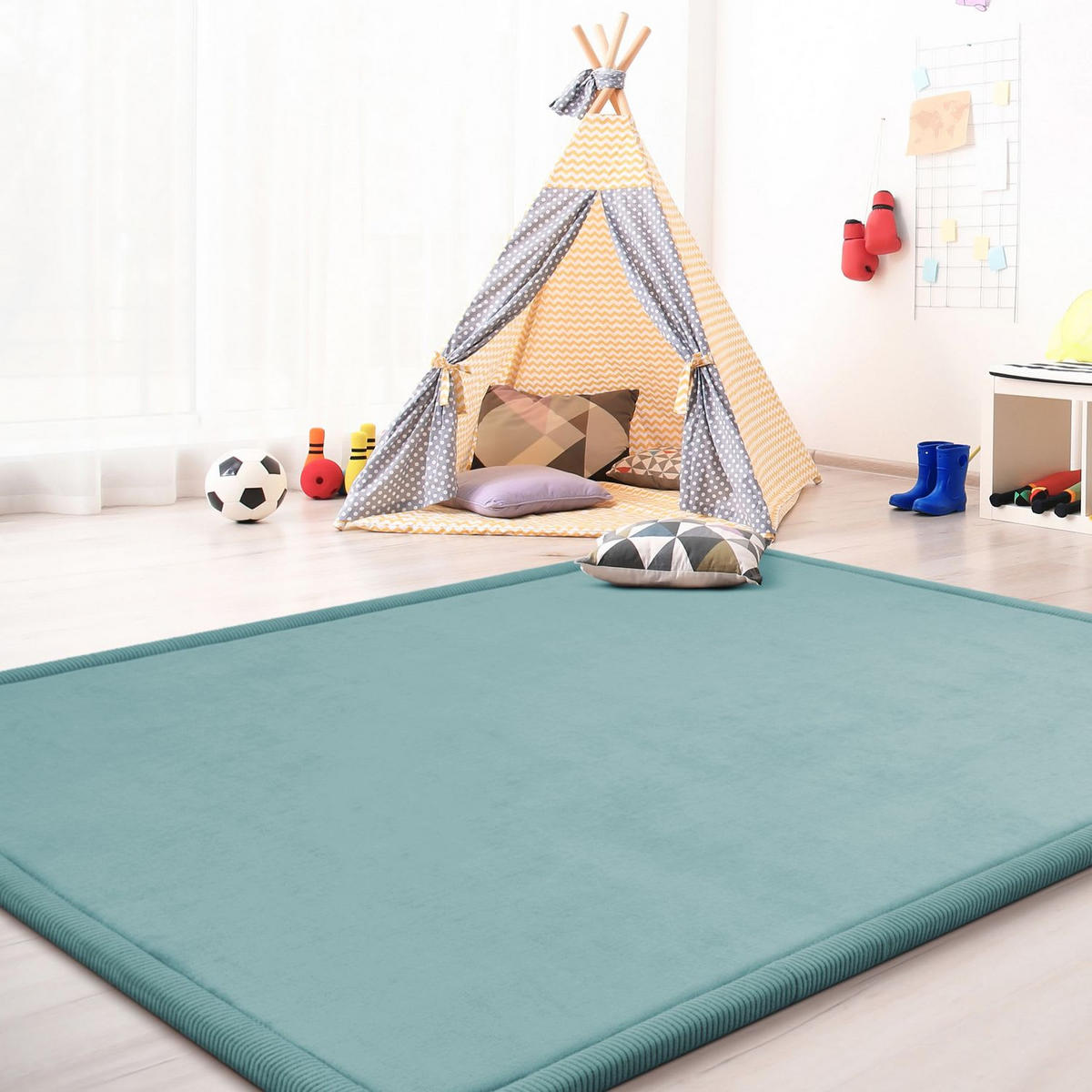 KINDERTEPPICH Blau 120 x 160 cm - Blau, Kunststoff (120/160cm) - TT Home