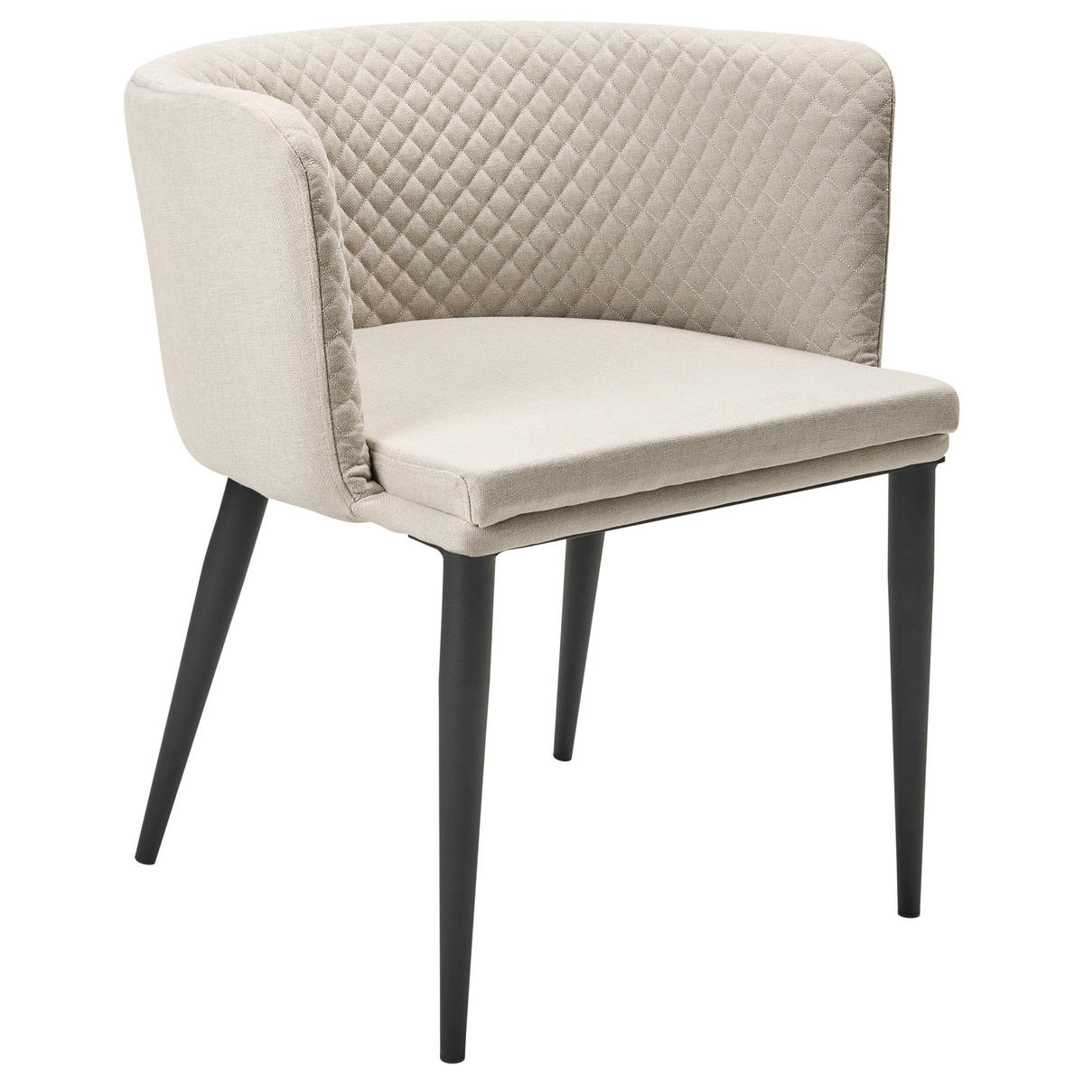 GARTENSTUHL 2er-Set Beige Limasson - Beige/Schwarz, Textil (49/72/52cm) - Beliani