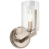 LED WANDLEUCHTE Nye Stahl Klar - Silberfarben, Glas (13/24.5/18.9cm) - Elstead Lightning