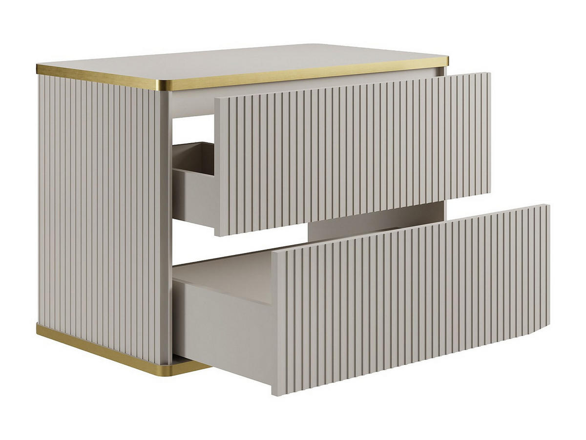 WASCHBECKENUNTERSCHRANK - 80cm x 47cm - MDF - beige - KELIZA - Beige, Holz (80/54/47cm) - Vente-Unique