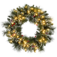 KÜNSTLICHER Weihnachtskranz für die Tür Grün 60.0/60.0/10.0 cm - Grün, Kunststoff (60cm)