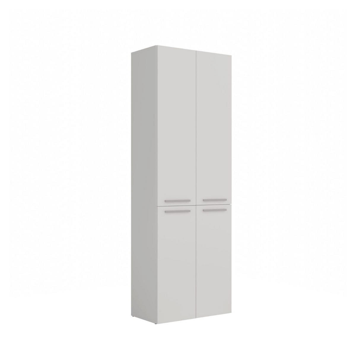 BAD Hochschrank Berta - Weiß, Holzwerkstoff (60/174/30cm) - kommodly