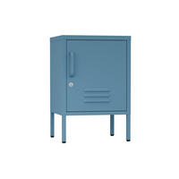 NACHTSCHRANK 2 Ablagen Blau 40/35/60 - Blau, Metall (40/60/35cm) - Mobili Rebecca