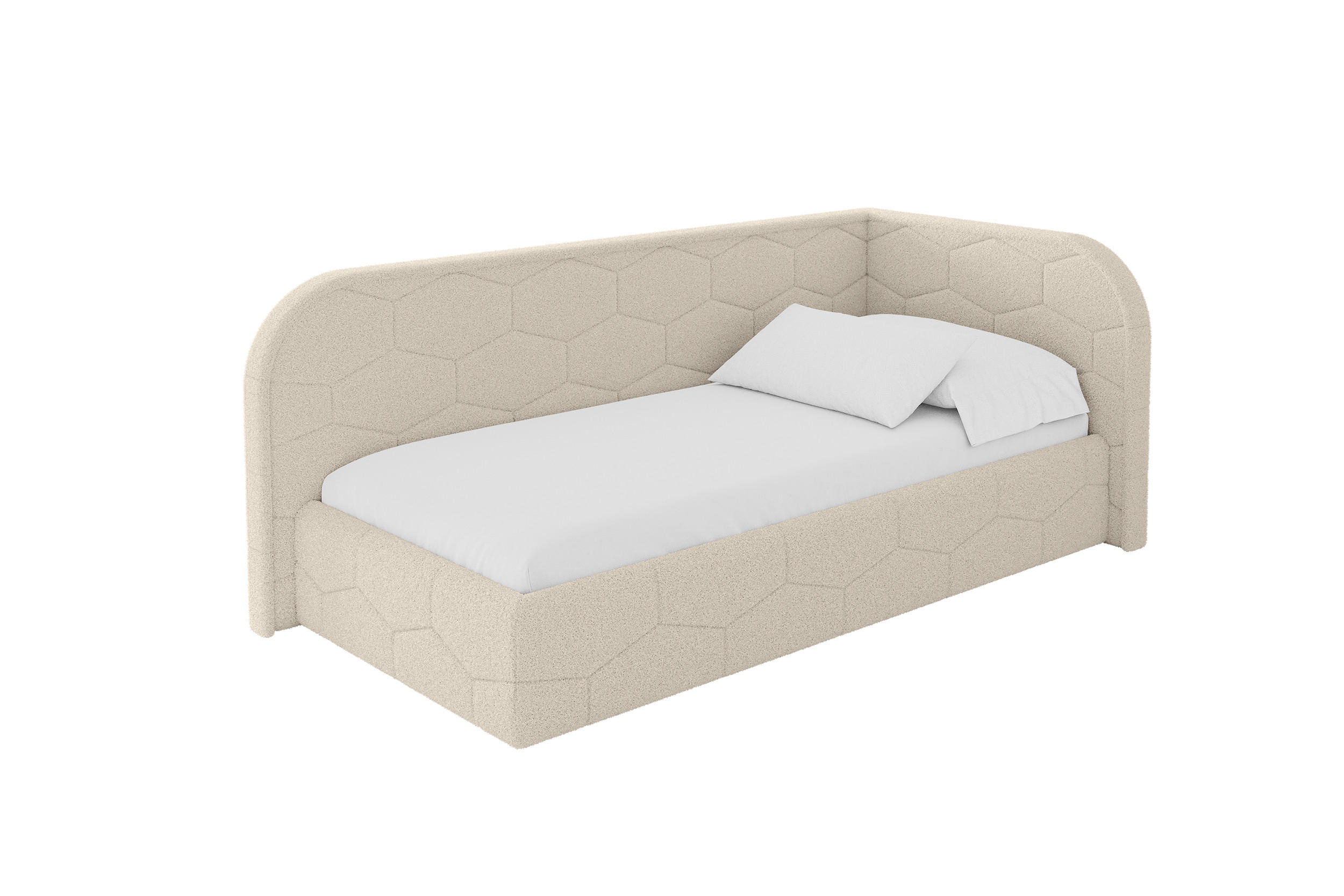 ALTDECOR JEDNOLŮŽKOVÁ POSTEL pro mládež s úložným prostorem a matrací H3/H4, vlevo - JAXY 80x200 tmavě béžová