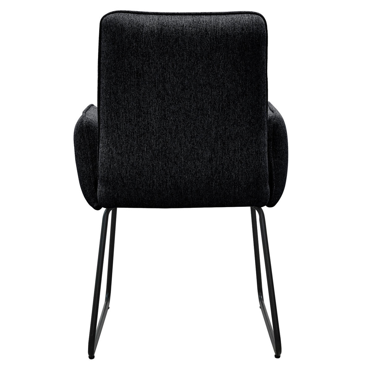 ESSZIMMERSTÜHLE 2ER-SET ALBA - Schwarz, Metall (62/92/52cm) - SVITA
