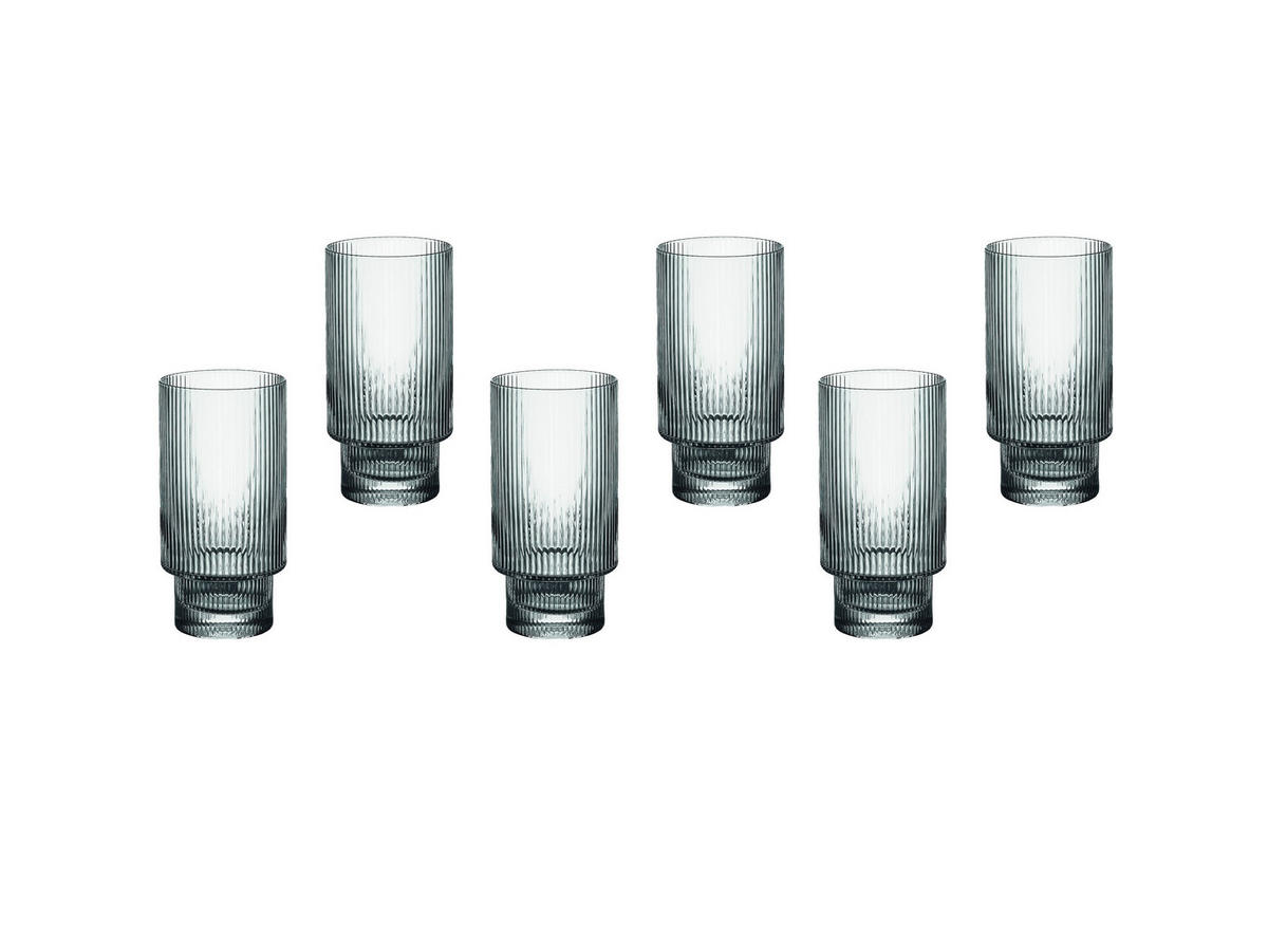 LONGDRINKGLÄSER Linje 380ml - 6er-Set - Transparent - Transparent, Glas (0.38L) - Björn