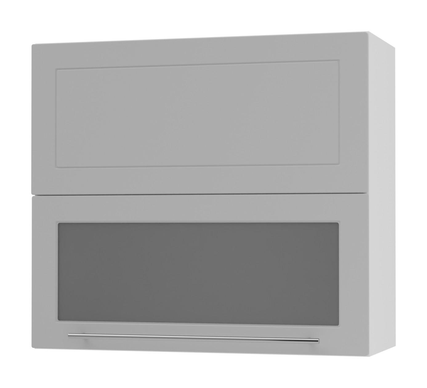 KÜCHENHÄNGESCHRANK Kvantum W8BS/80 Dust Grey Matt / Weiß Matt 80 / 32,5 / 72cm - Weiß/Grau, Holz/Holzwerkstoff (80/72/32.5cm) - Feldmann-Wohnen