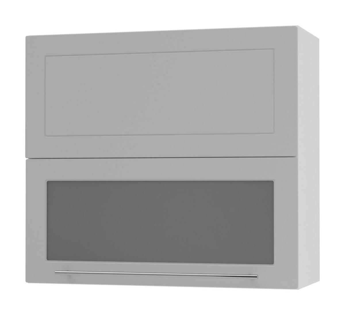 KÜCHENHÄNGESCHRANK Kvantum W8BS/80 Dust Grey Matt / Weiß Matt 80 / 32,5 / 72cm - Weiß/Grau, Holz/Holzwerkstoff (80/72/32.5cm) - Feldmann-Wohnen