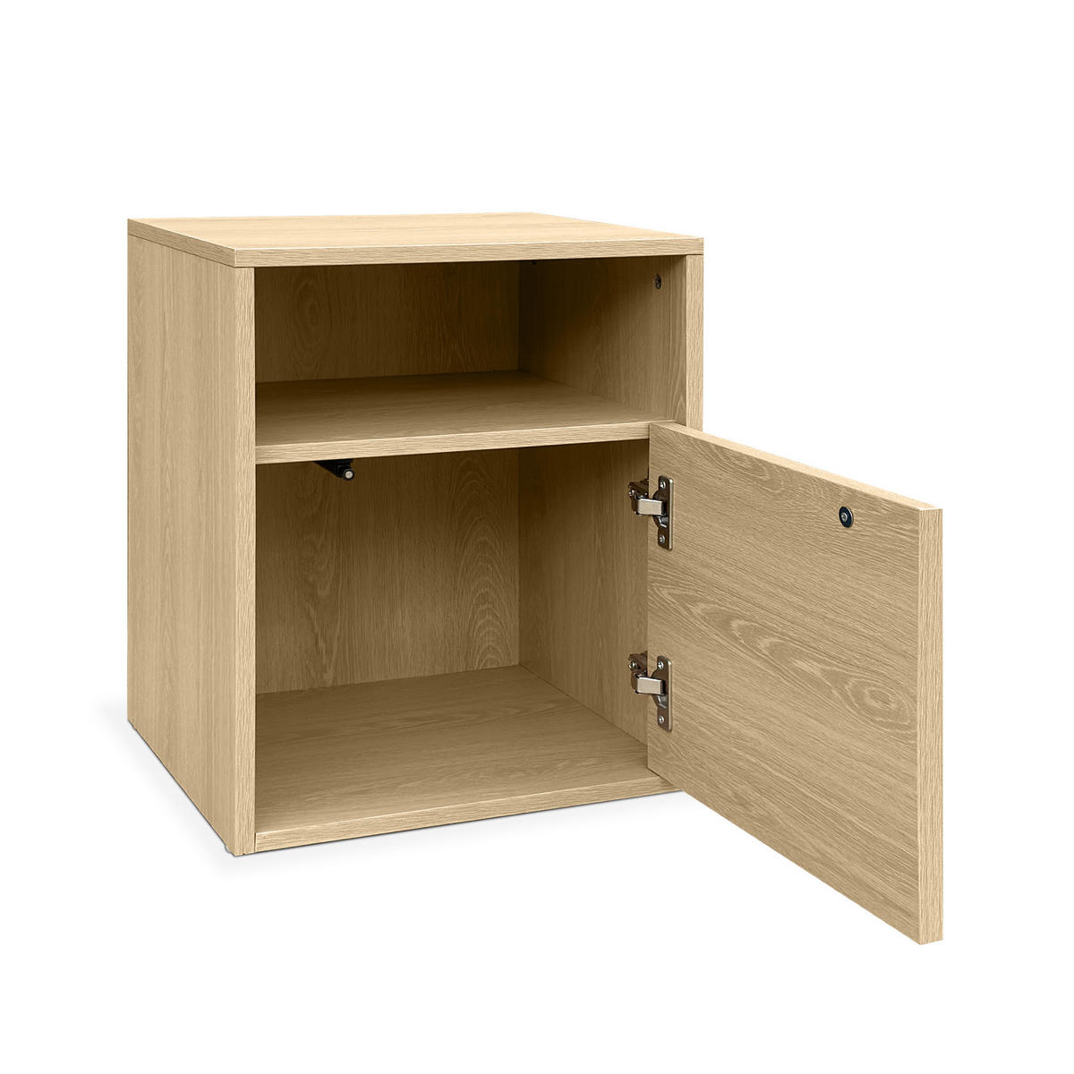 NACHTTISCH 2er-Set Saskia aus Eiche skandinavischen - Eichefarben, Holz (40/49.5/36cm) - Casanoov
