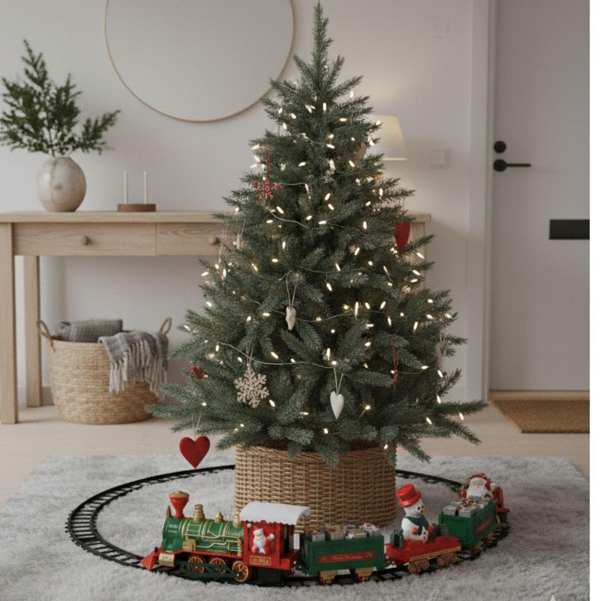 WEIHNACHTSZUG 698 cm, 39 Elemente - Multicolor, Kunststoff (36/9/52.5cm) - Home Styling Collection