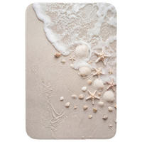 TEPIH ZA KUPAONICU Školjke 60x90 cm - boje pijeska/krem, tekstil/plastika (60/90cm) - OnlyWow
