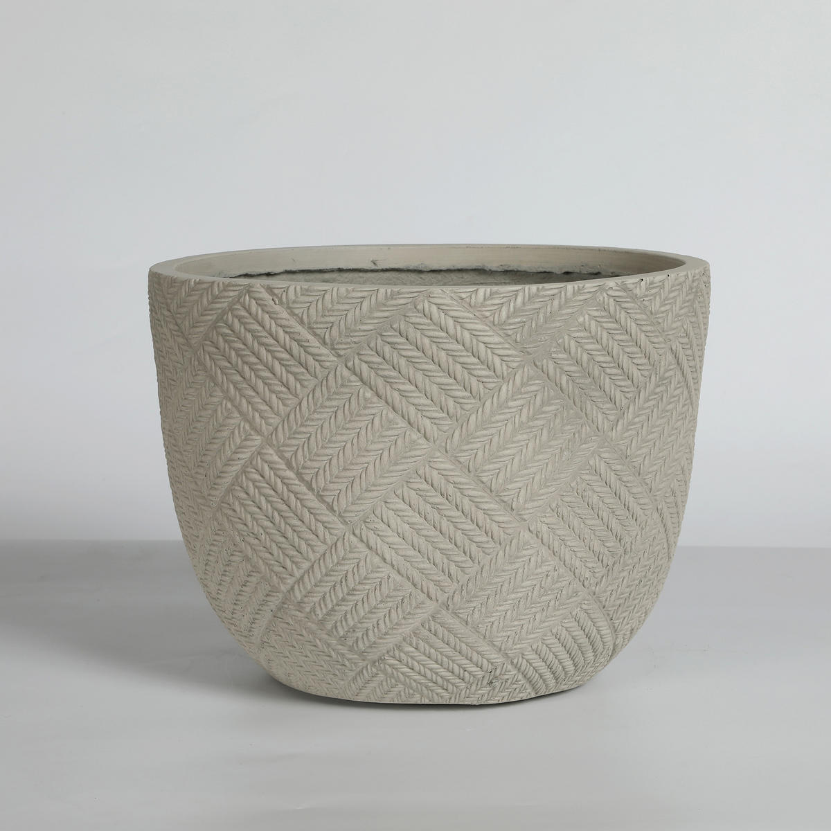 PFLANZTOPF Grau Ø 37/28 cm & Ø 45/35 cm, 2er Set, Beton-Optik - Grau, Stein (28cm) - PANGIVO