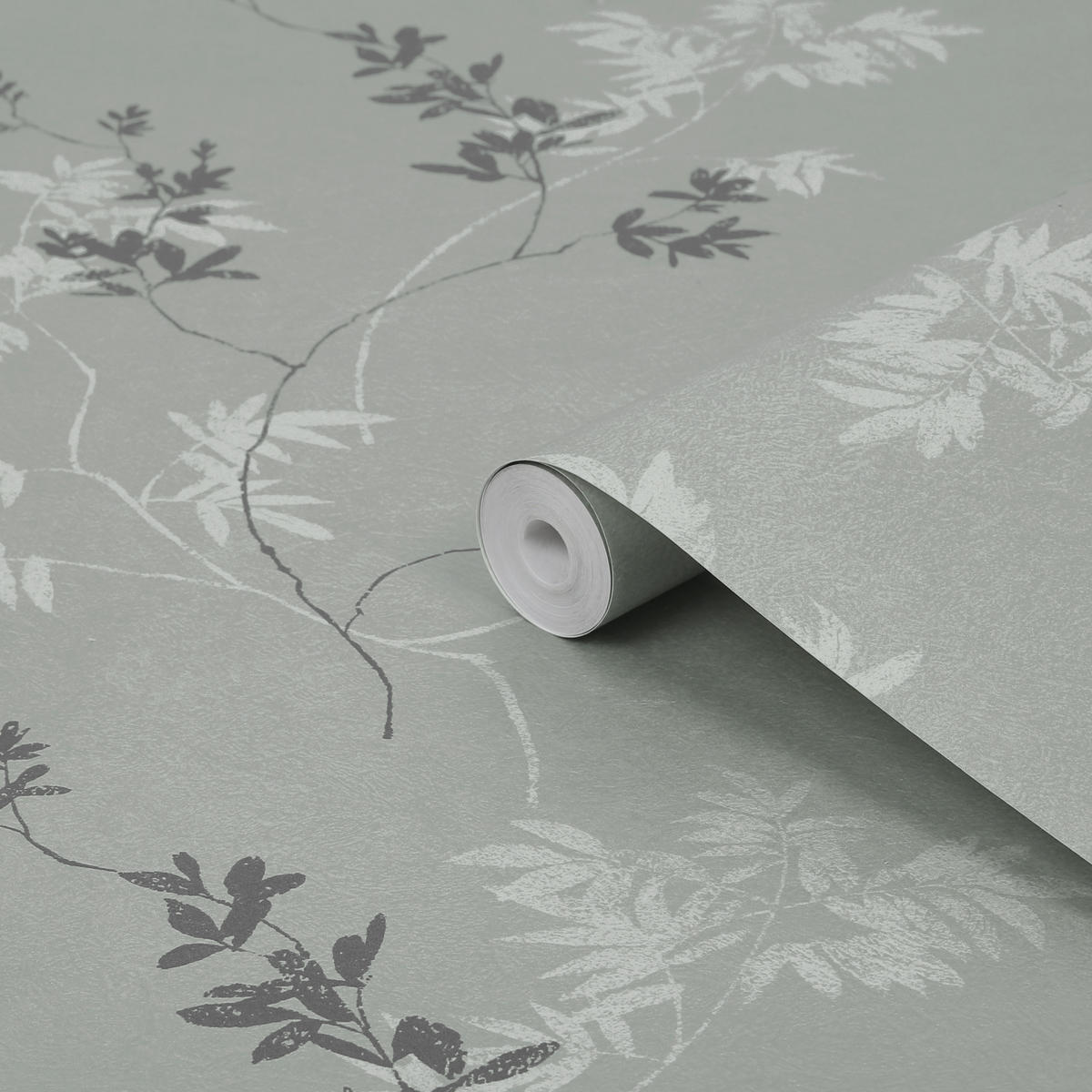 VLIESTAPETE Mari Mineral Grün | Grün Grau | Pflanzen | 10mx52cm - Grün, Papier/Kunststoff (52/1000cm) - LAURA ASHLEY