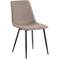 STUHL Stoff taupe - Taupe/Schwarz, Textil/Metall (45/83/57cm) - CLP
