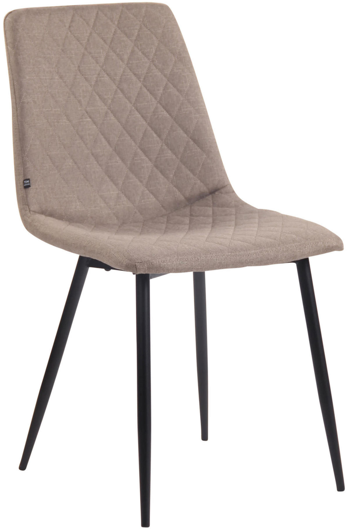 STUHL Stoff taupe - Taupe/Schwarz, Textil/Metall (45/83/57cm) - CLP