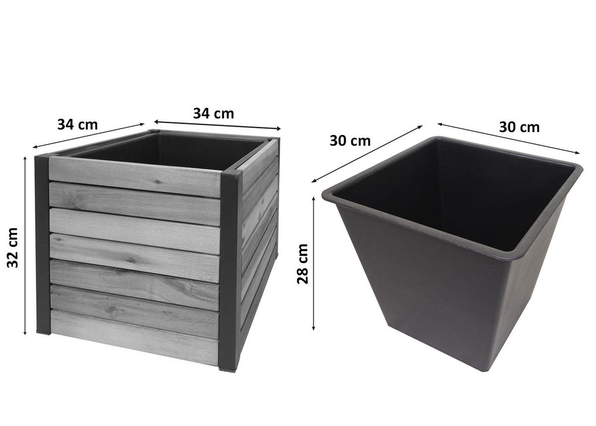 PFLANZKASTEN Braun - Braun, Holz (34/32/34cm) - MCW