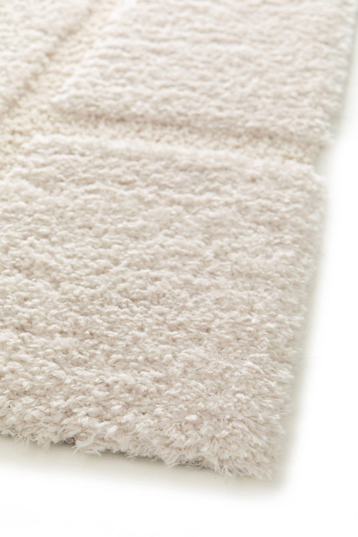 TEPPICH weich mit Relief aus recyceltem Polyester weiß - Weiß, Textil (160/230cm) - AFK Living