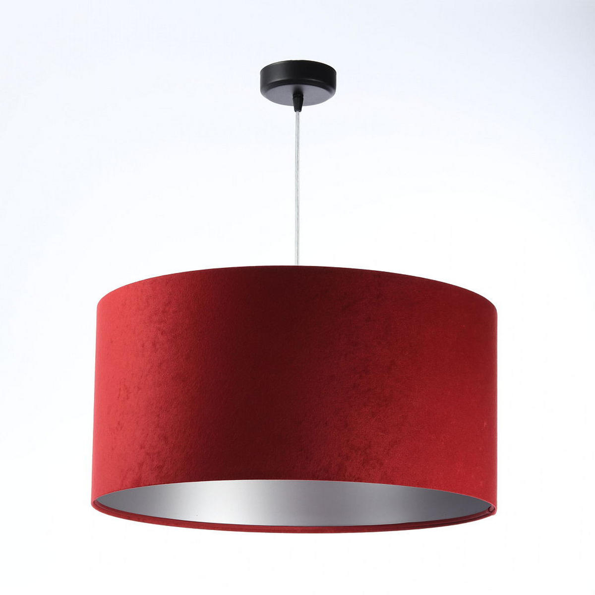 HÄNGELEUCHTE Rot 40/20 cm - Rot/Silberfarben, Kunststoff (40/0.6/20cm) - ONZENO