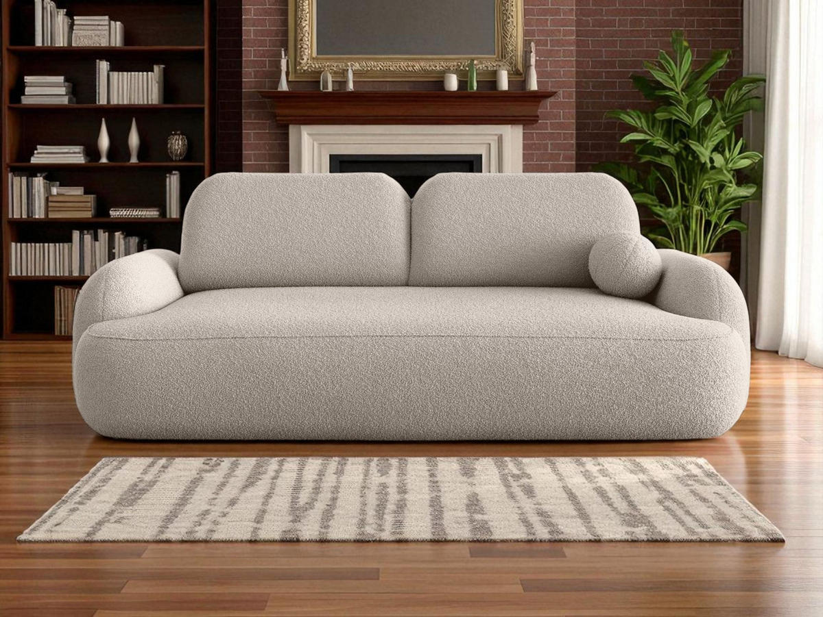 SOFA MOLLY mit Schlaffunktion TERRA FROTTE 03 mit Stauraum - Beige, Textil (121/94/255cm) - Bedante
