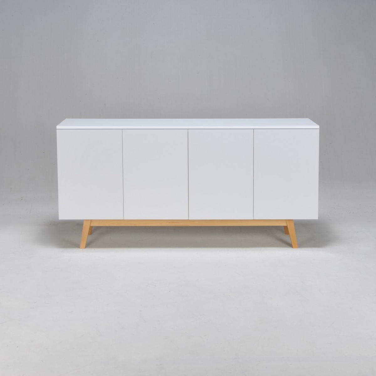 SIDEBOARD HOME/ 4 Türen + 2 Schubladen - Weiß - Weiß, Holzwerkstoff (160/80/42cm) - Weber Industries