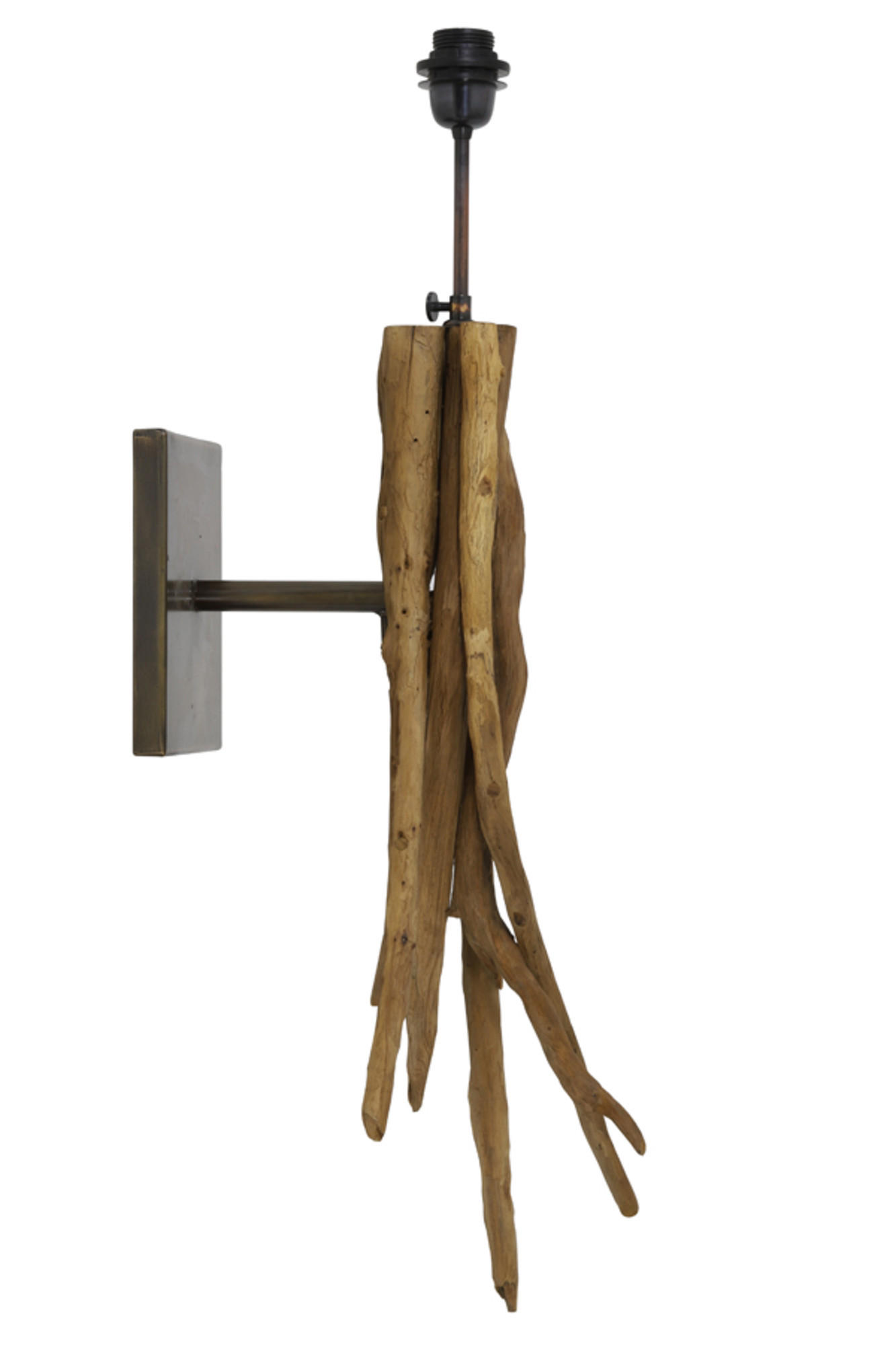 WANDLEUCHTE Bluma Braun 25/18/70 cm - Braun, Holz (18/70/25cm) - Light & Living