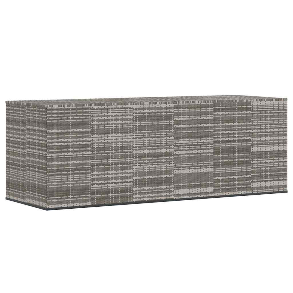 GARTEN-KISSENBOX PE Rattan 291x100,5x104 cm Grau - Grau, Kunststoff (291/104/100.5cm) - furnicato