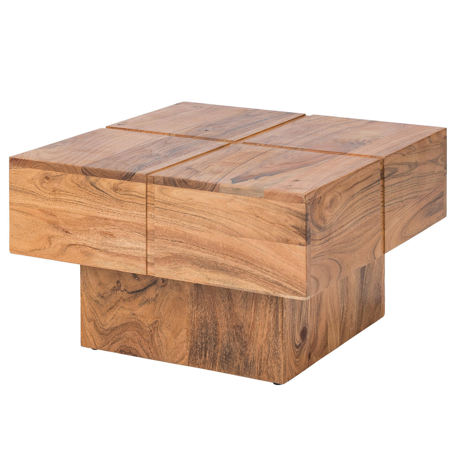 COUCHTISCH - Mango massiv - Akaziefarben, Holz (58/58/35cm) - home24