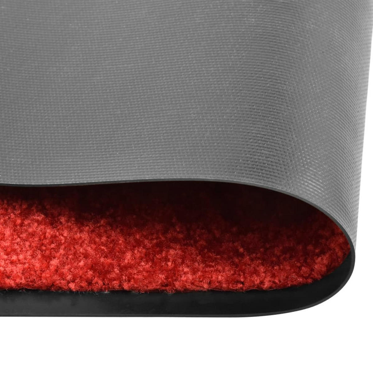 FUSSMATTE Waschbar Rot 60/180 Cm - Rot, Textil (60/180cm) - vidaXL