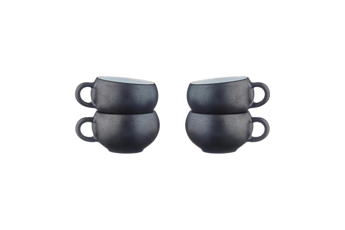 TASSEN Gourmet 120ml - 4er-Set - Onyx - Schwarz, Keramik (0.12L) - Björn