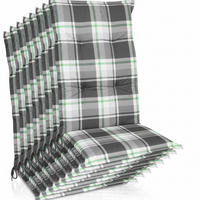 HOCHLEHNERAUFLAGE Sunny MK 120x50x6cm Mintgrün Kariert (8tlg) - Mintgrün, Textil (50/6/120cm) - Beautissu 