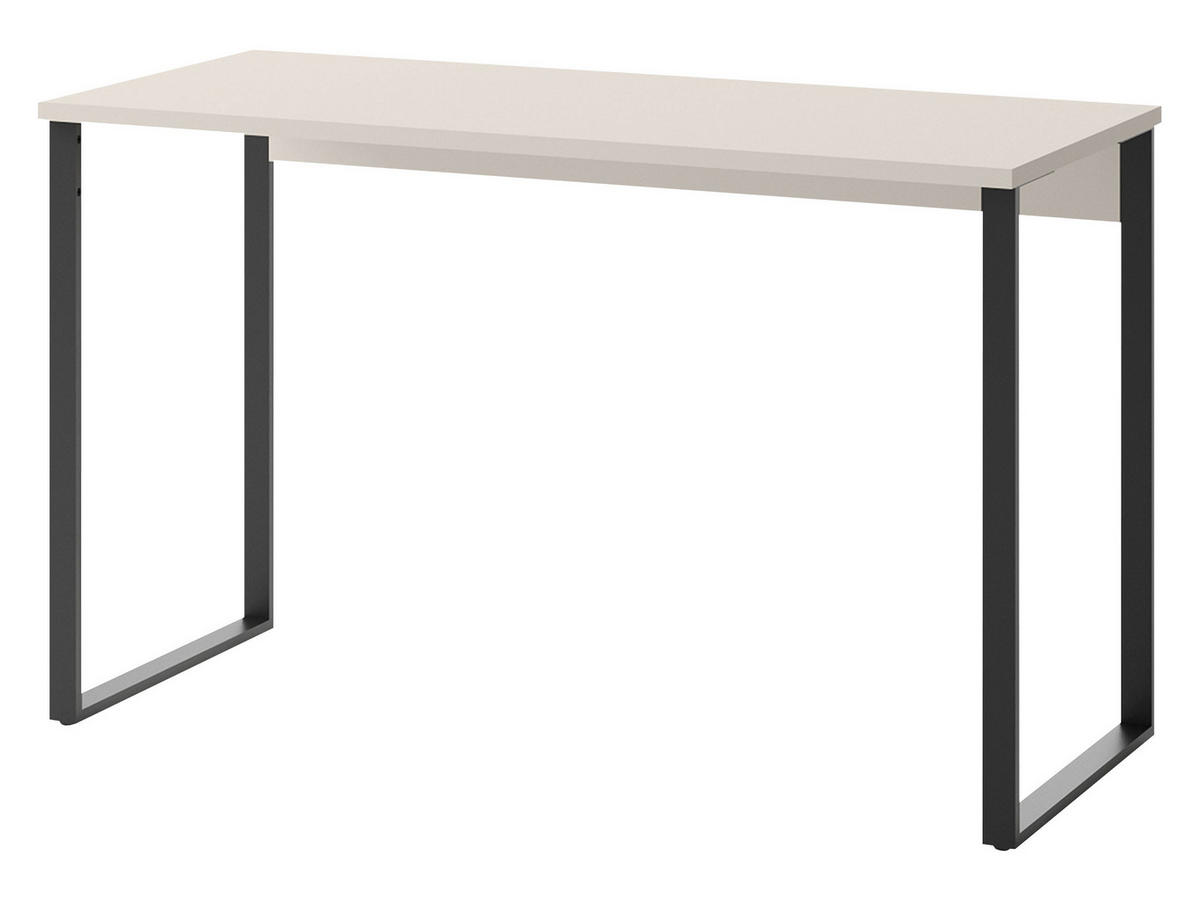 SCHREIBTISCH Sigma SG08 - Kaschmir/Schwarz, Holzwerkstoff/Metall (55/125/77cm) - MIRJAN24