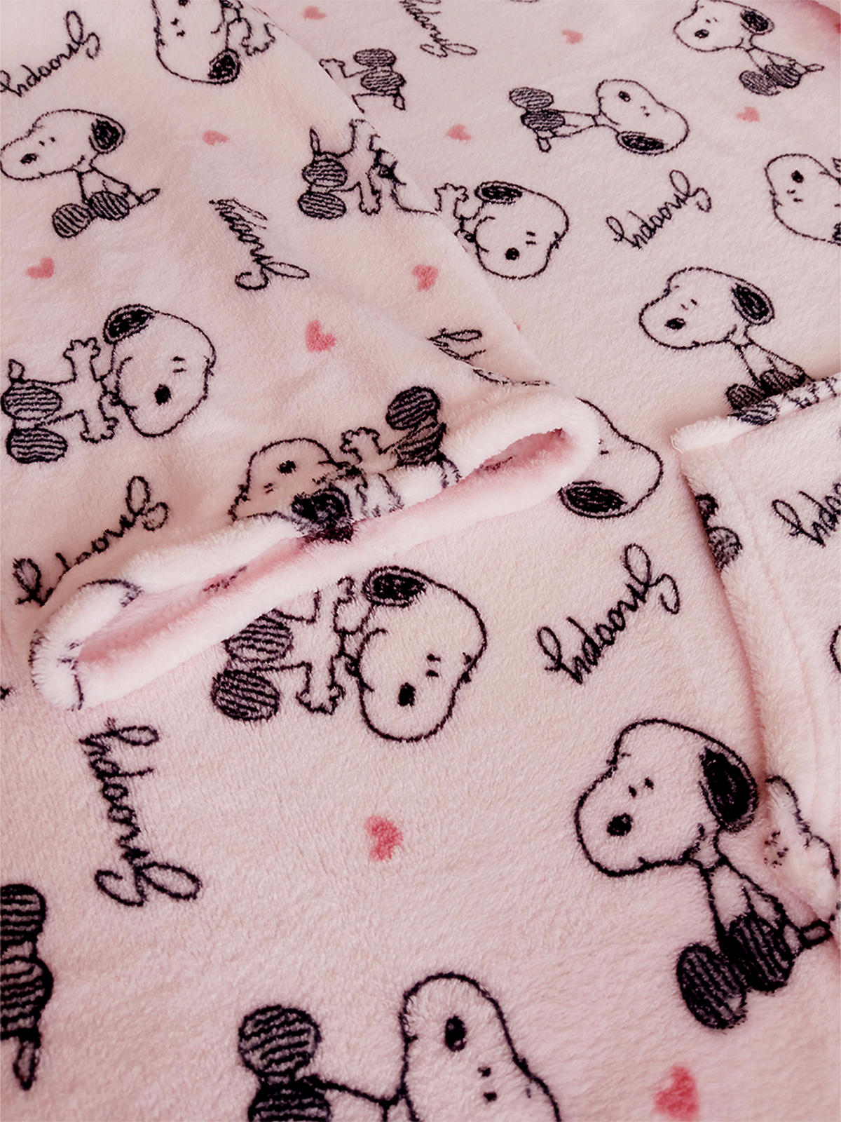 KUSCHELDECKE The Peanuts Snoopy TV Decke mit Ärmeln und Taschen Rosa 130 x 170 cm - Rosa, Textil (130/170cm) - United Labels