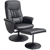 RELAXSESSEL, Kunstleder, Schwarz - Schwarz, Metall (81/101/76cm) - HOMCOM