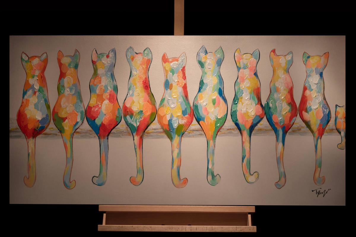 ACRYLBILD HANDGEMALT 120/60 cm - Multicolor, Holz/Textil (120/60cm) - KUNSTLOFT
