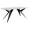 ESSTISCH ausziehbar Axis - Schwarz/Weiß, Holzwerkstoff/Metall (90/160/76cm) - MIRJAN24
