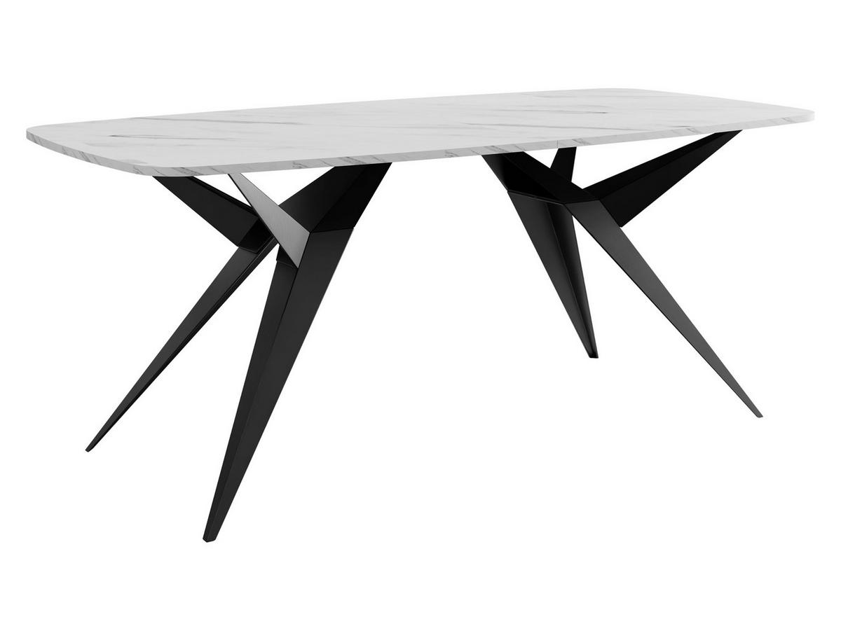 ESSTISCH ausziehbar Axis - Schwarz/Weiß, Holzwerkstoff/Metall (90/160/76cm) - MIRJAN24