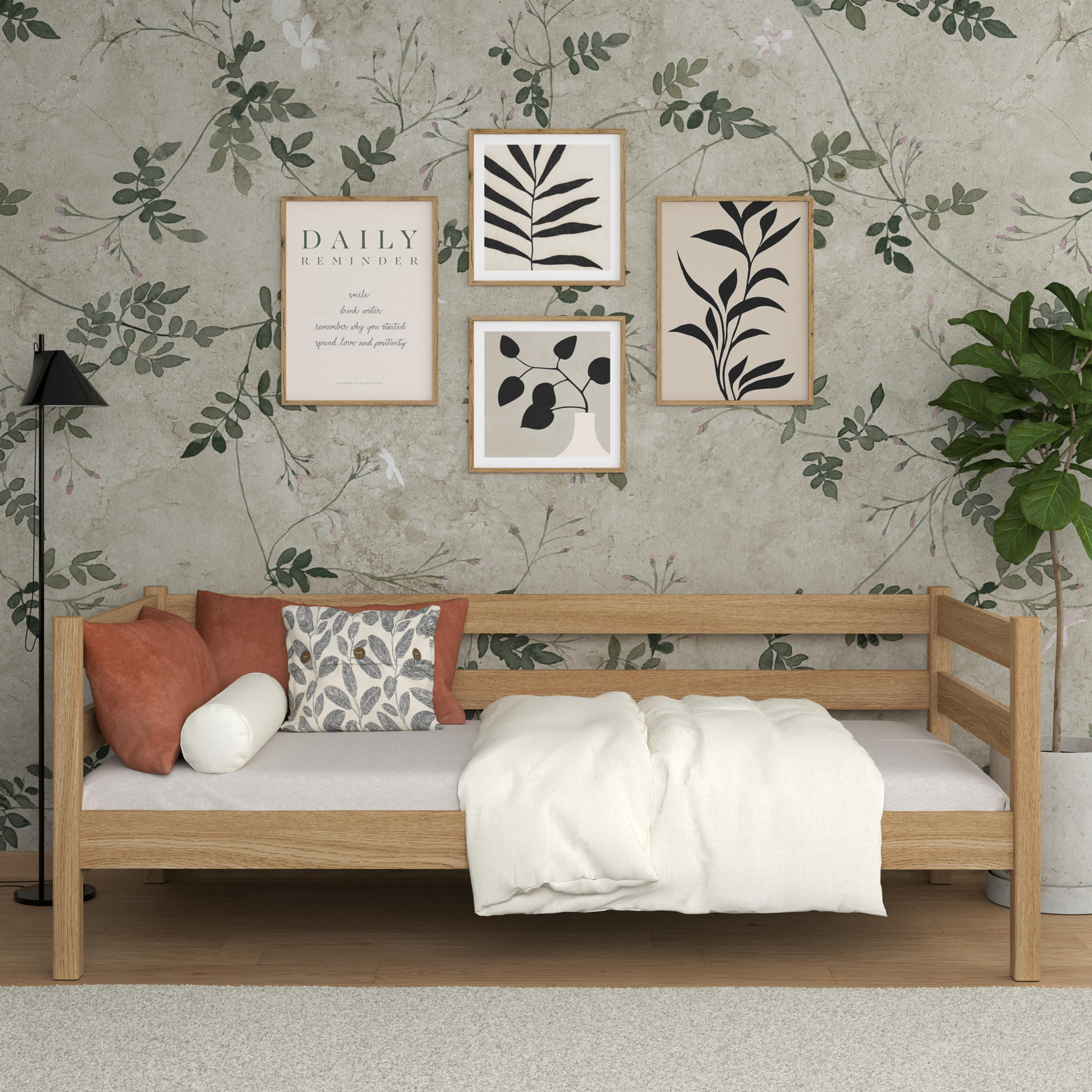 TAGESBETT Eiche Natur 120/200 - Eiche Artisan, Naturmaterialien/Holz (120/200cm) - N-Wood