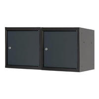 SCHLIESSFACHWÜRFEL 2x Blocky mit Zylinderschloss + 2 Schlüssel 40x40x40cm Anthrazit/Anthrazitgrau - Anthrazit, Metall (40/40/40cm) - PROREGAL