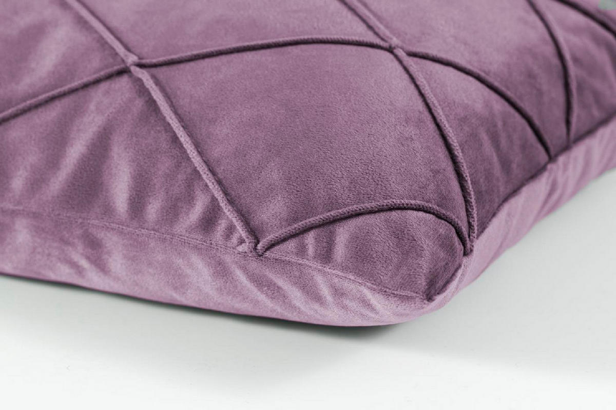 KISSENHÜLLE 2er Set Nobless Rauten 40/40 cm flieder - Flieder, Textil (40/40cm) - Magma Heimtexx