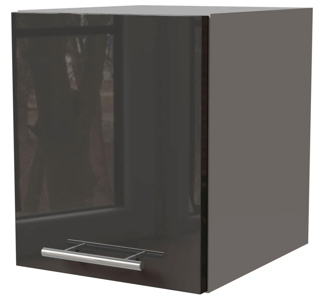 KLAPPHÄNGESCHRANK Essen W4B/30 Graphit Hochglanz / Grau Matt 30 / 32,5 / 36cm - Graphitfarben/Grau, Holz/Holzwerkstoff (30/32.5/36cm) - Feldmann-Wohnen