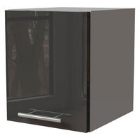 KLAPPHÄNGESCHRANK Essen W4B/30 Graphit Hochglanz / Grau Matt 30 / 32,5 / 36cm - Graphitfarben/Grau, Holz/Holzwerkstoff (30/32.5/36cm) - Feldmann-Wohnen